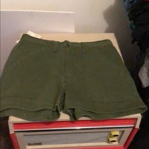 Green shorts size 28